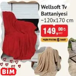 WELLSOFT TV BATTANİYESİ ~120X170 CM
